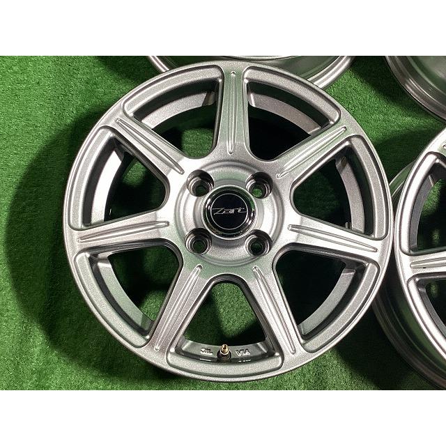 ブリヂストン ZART 14インチアルミホイール 5.5J ＋39 4H PCD100 4本セット I0-3  GSの画像