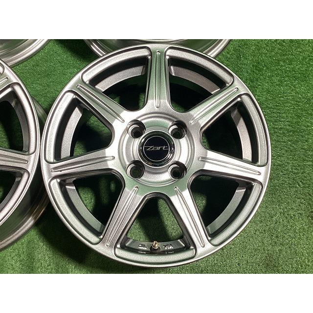 ブリヂストン ZART 14インチアルミホイール 5.5J ＋39 4H PCD100 4本セット I0-3  GSの画像