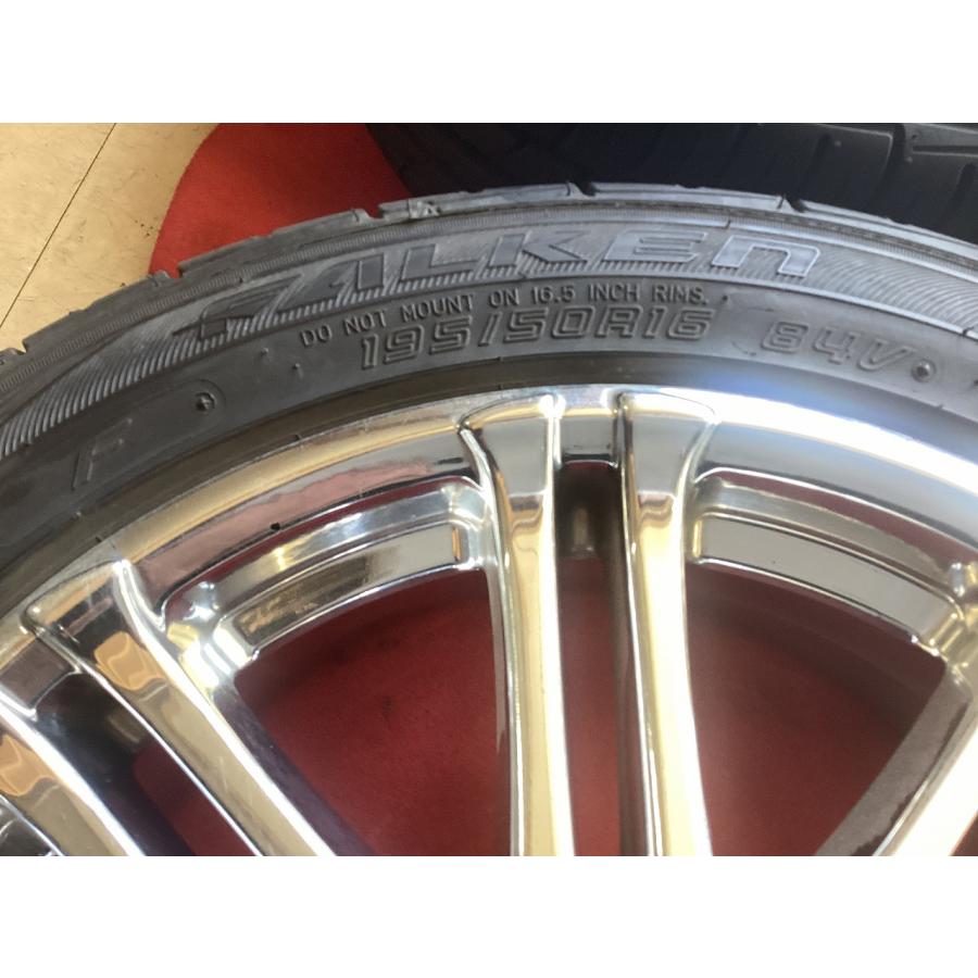 WREST ヴァレスト 16X6.5JJ+48 4H PCD100 FALKEN ファルケン ZE914 195/50R16 夏タイヤ サマー ４本 2017年製 Y1 a-3114 EM｜itamisyaryo｜04