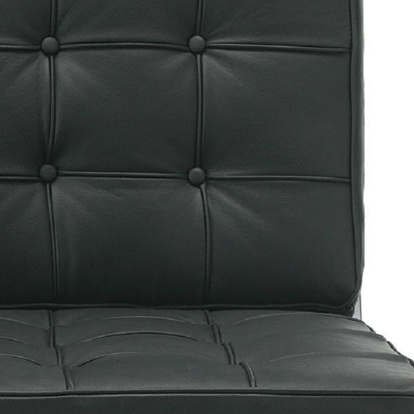 ミース  バルセロナチェア 受注生産品 納期/約2ヶ月 ブラック ホワイト 本革 ソファー ソファ 1人掛け 1人がけ  1P オットマン 足置き チェアー スツ | WHYTO | 03