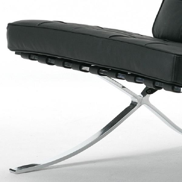 ミース  バルセロナチェア 受注生産品 納期/約2ヶ月 ブラック ホワイト 本革 ソファー ソファ 1人掛け 1人がけ  1P オットマン 足置き チェアー スツ | WHYTO | 05