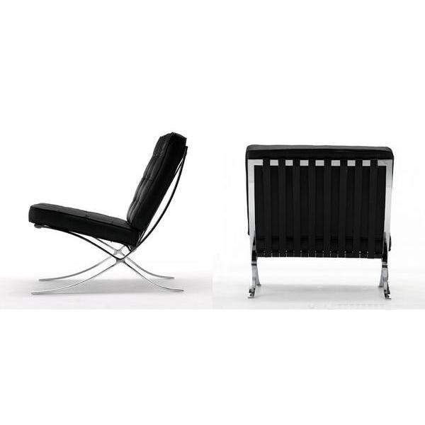 ミース  バルセロナチェア 受注生産品 納期/約2ヶ月 ブラック ホワイト 本革 ソファー ソファ 1人掛け 1人がけ  1P オットマン 足置き チェアー スツ | WHYTO | 06