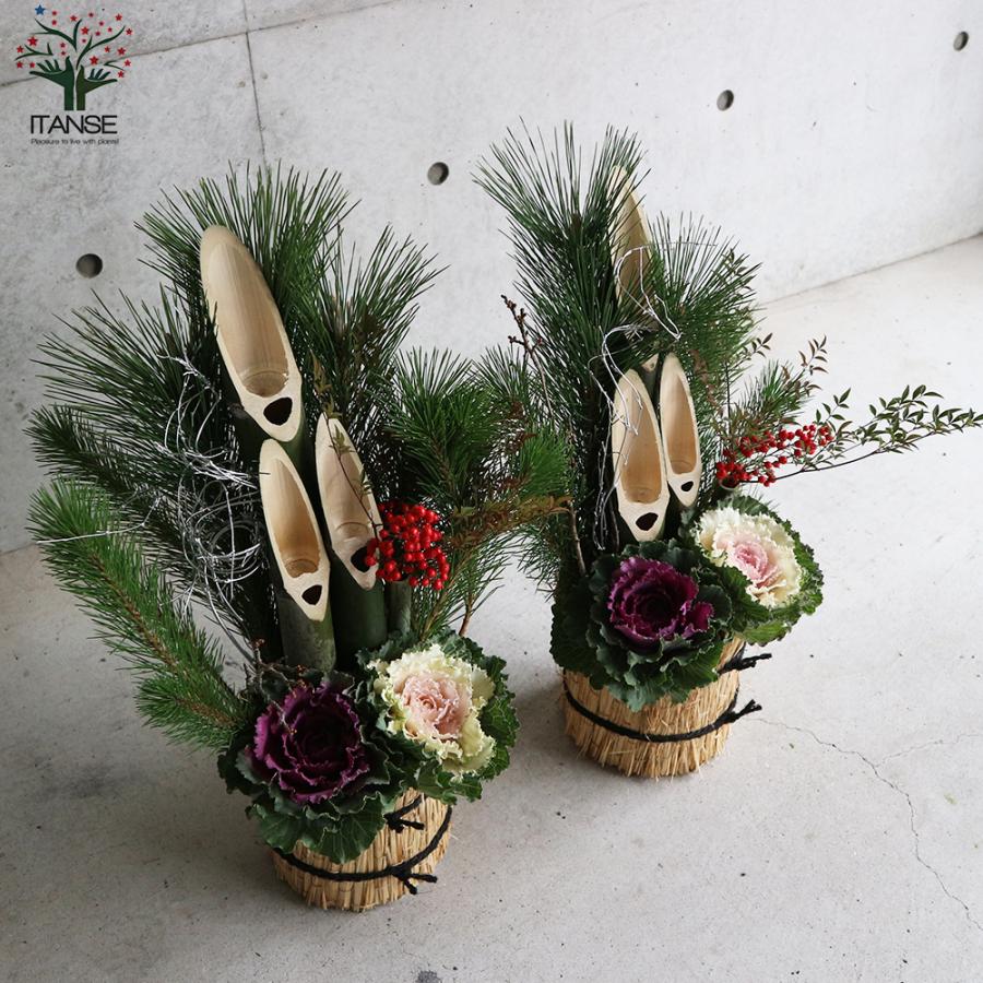 12/26出荷予定】ITANSE お正月飾り 門松(かどまつ) こも巻 お買い得2個  