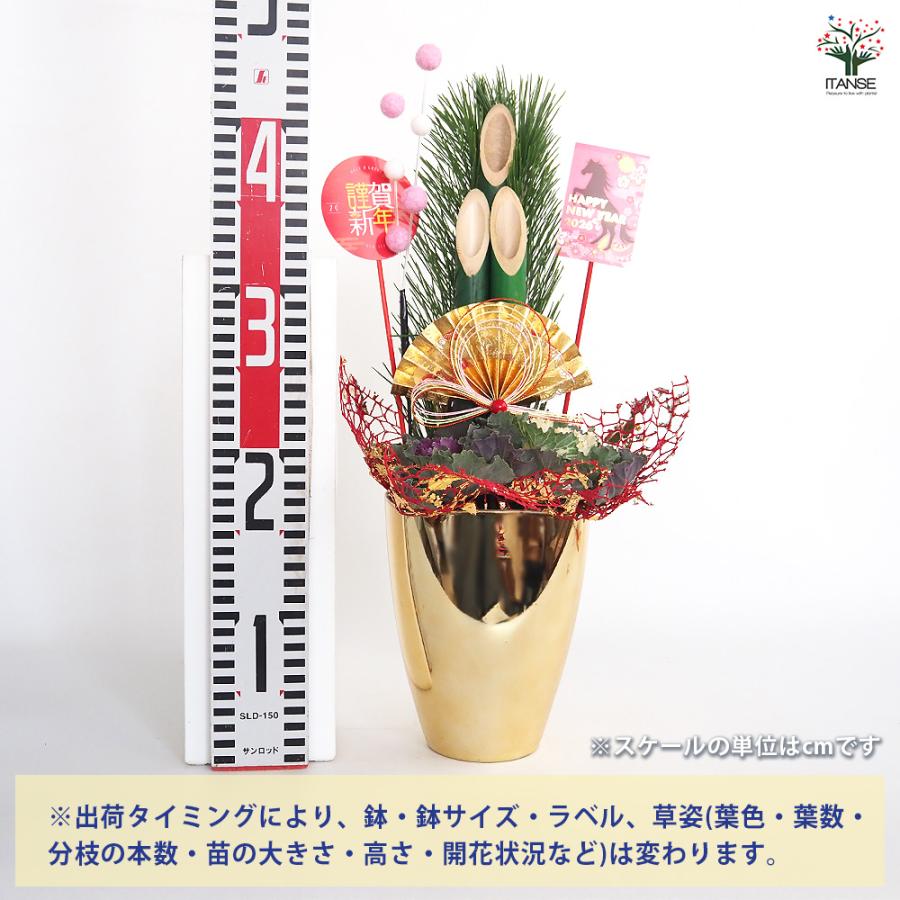 門松(かどまつ) ミニ門松 ゴールド鉢 正月飾り 5号/1個売り お正月