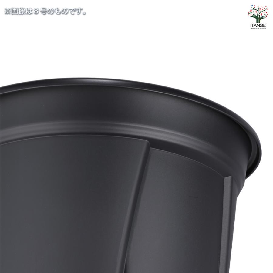 ITANSE 植木鉢 根っこつよし ブラック プラ鉢 3.5号4P/お買い得20個セット プランター かわいい おしゃれ 植木鉢_4