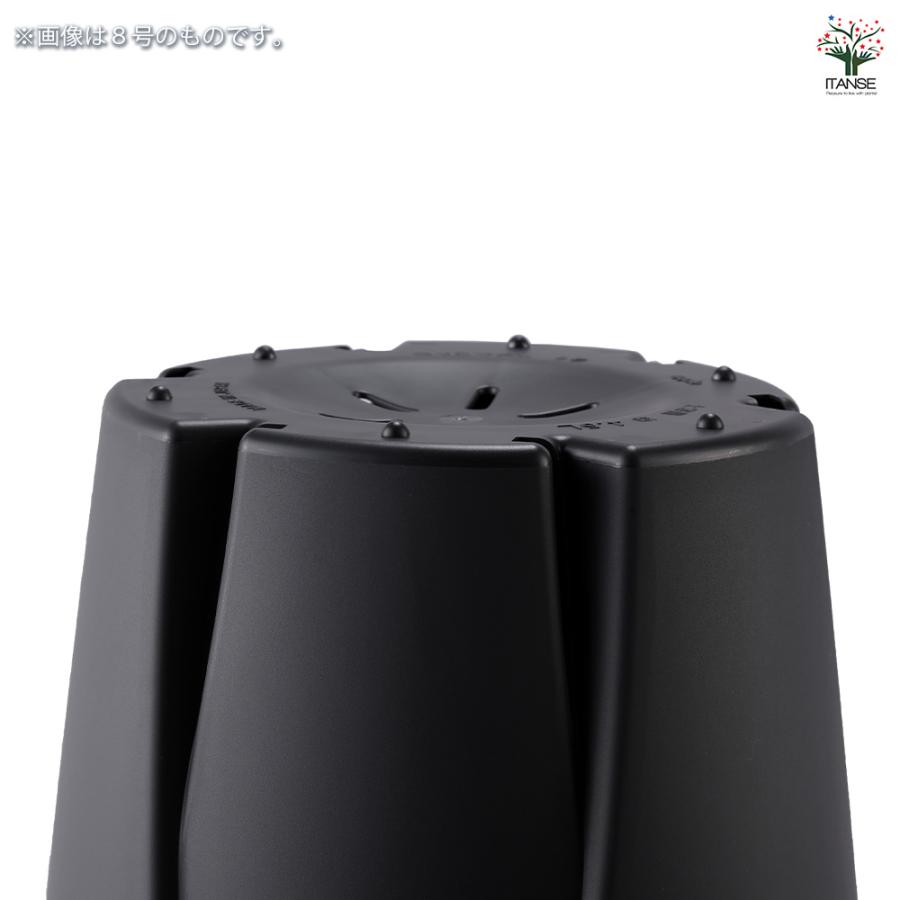 ITANSE 植木鉢 根っこつよし ブラック プラ鉢 3.5号4P/お買い得20個セット プランター かわいい おしゃれ 植木鉢_5
