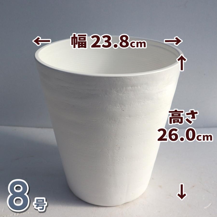 ITANSE セラアート 長鉢 白 6号7号8号各1個 プラスチック鉢 表面が陶器