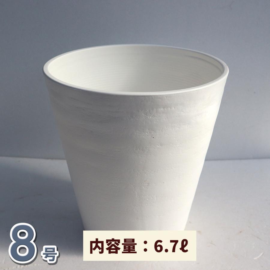 ITANSE セラアート 長鉢 白 6号7号8号各1個 プラスチック鉢 表面が陶器