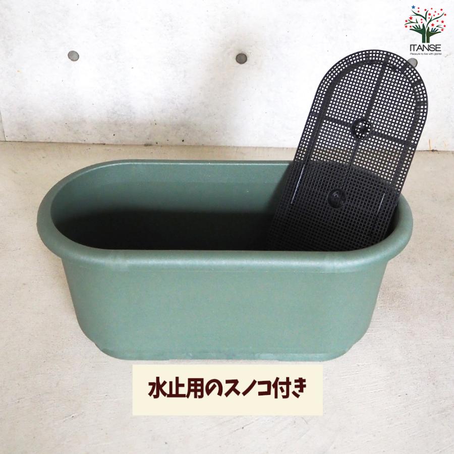 ITANSE eco菜園プランター 鉢色：ダークグリーン 深65型 お買い得3個セット ポット プランター 菜園鉢 家庭菜園 ガーデニング 送料無料 イタンセ公式の画像