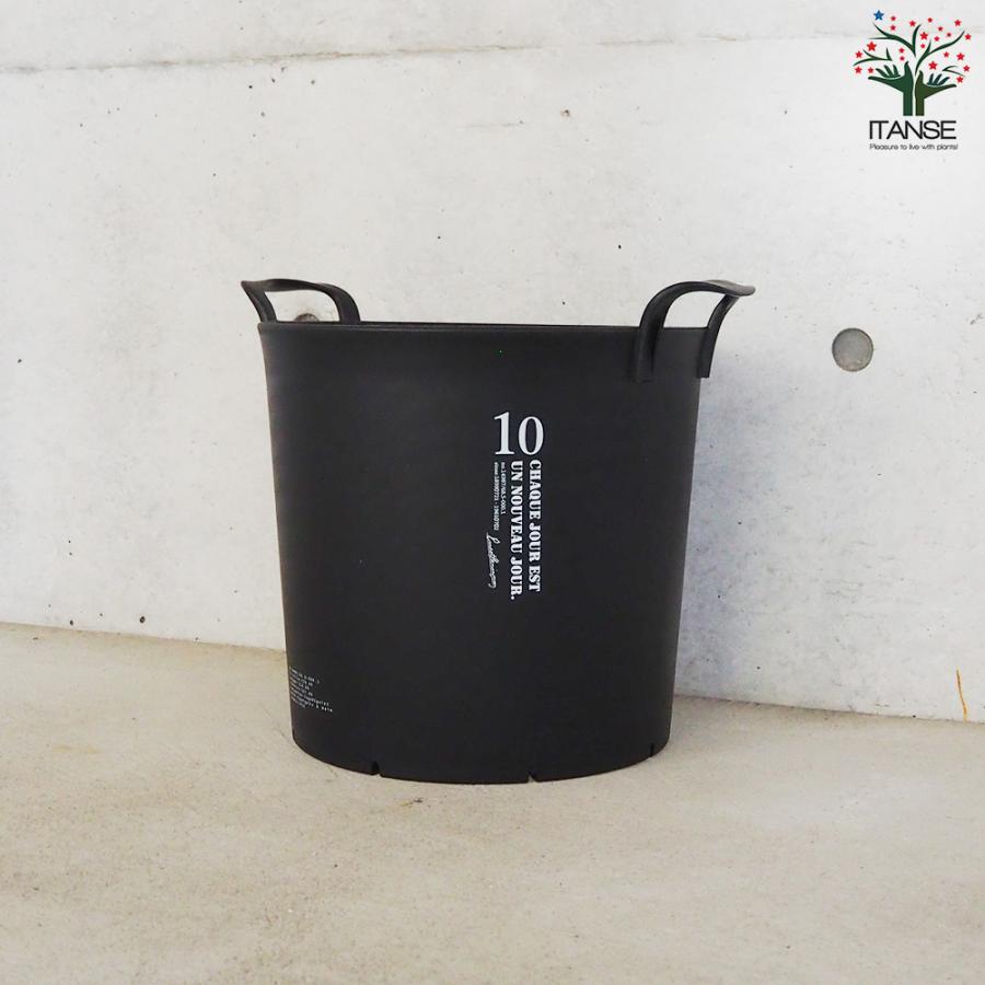 ITANSE ハンドリーポット ブラック 10号 資材 /お買い得3個セット 植木鉢 鉢植え 鉢 取っ手 おしゃれ 野菜 花 イタンセ公式の画像