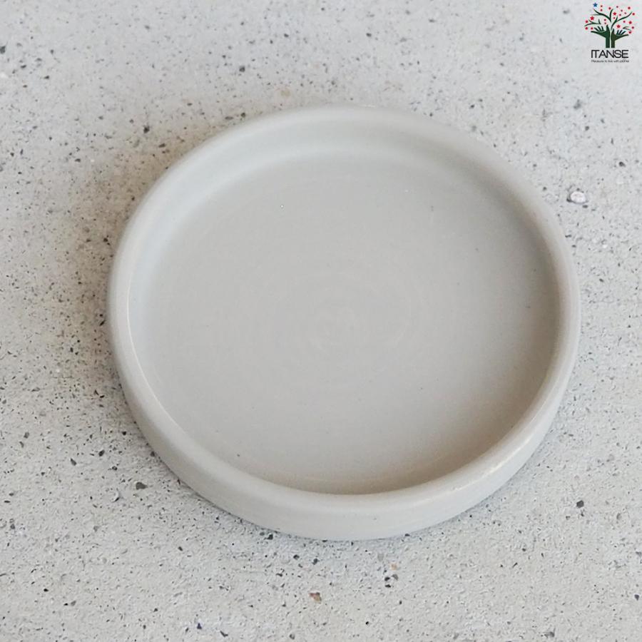 ITANSE 皿付陶器鉢 ヘリンボーン 資材 10cm/お買い得4個セット 植木鉢 鉢 鉢植え 陶器 おしゃれ 北欧 イタンセ公式の画像