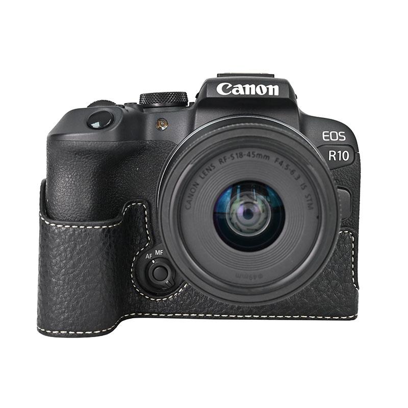 キャノン用 Canon EOS R10用 カメラハーフケース カメラケース PU