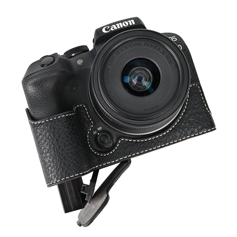 キャノン用 Canon EOS R10用 カメラハーフケース カメラケース PU