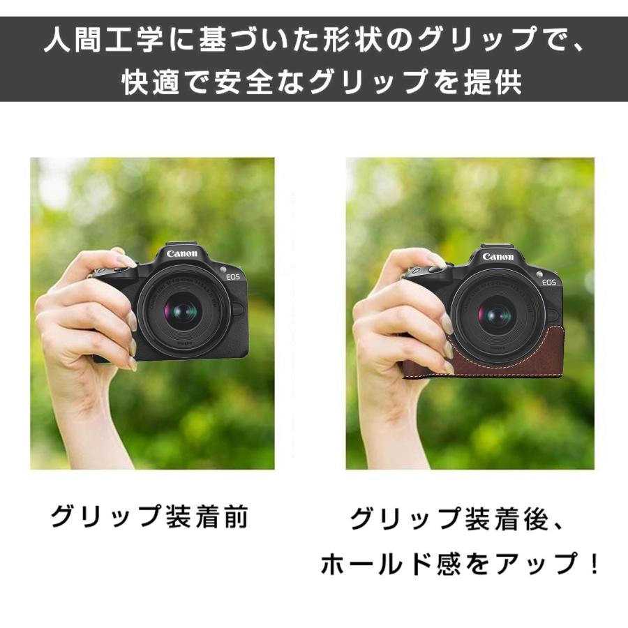 キャノン用 Canon EOS R50用 カメラハーフケース カメラケース PU