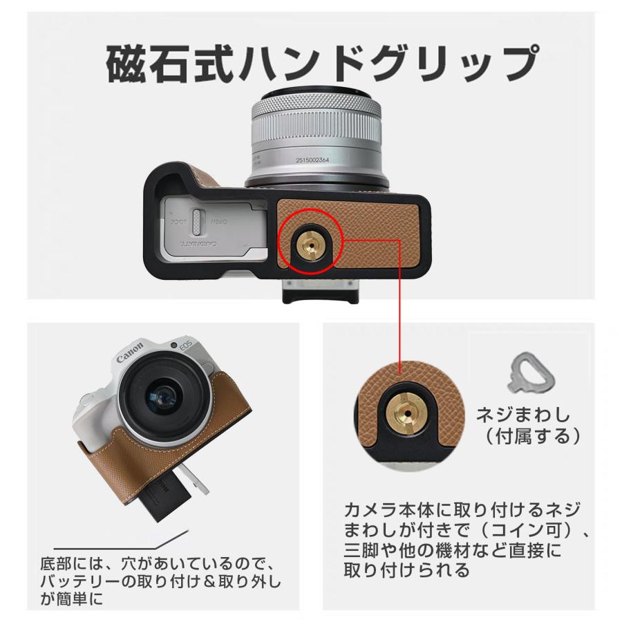 キャノン Canon EOS R50 用 カメラ ハーフ ケース カメラケース PU