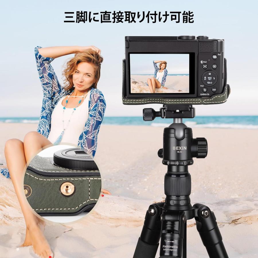 Panasonic デジカメ ブルー ・ケース・三脚付き パナソニック Lumix TZ99 ケース ITARUKEN Panasonic DC-ZS99/TZ99