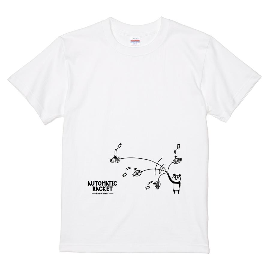 バドミントンTシャツ　サイン itaxes Tシャツ 【バドミントンとオートラケット】オワリデザイン