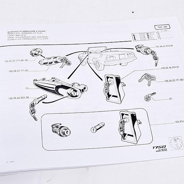 アルファロメオ（ALFA ROMEO） 1750 Spider Veloce パーツマニュアル