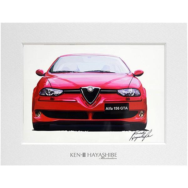 アルファロメオ（ALFA ROMEO） 156GTAイラストレーション by林部研一