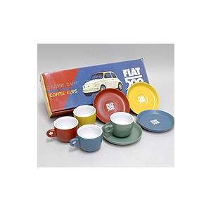 FIAT（フィアット） 500カップ&ソーサー4客セット 12804 : イタリア