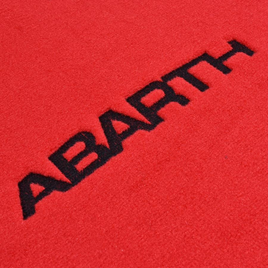 アバルト（ABARTH） 500/595/695 ラゲッジルームマット (レッドベース