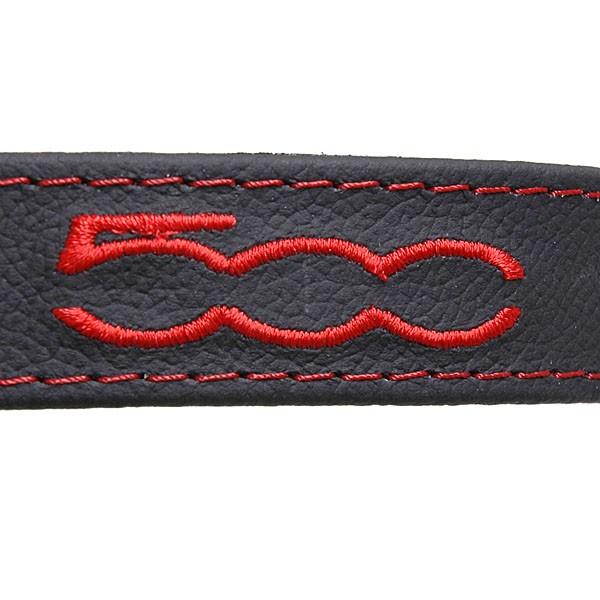 FIAT（フィアット） 500 リアゲート用レザーストラップ (ブラック