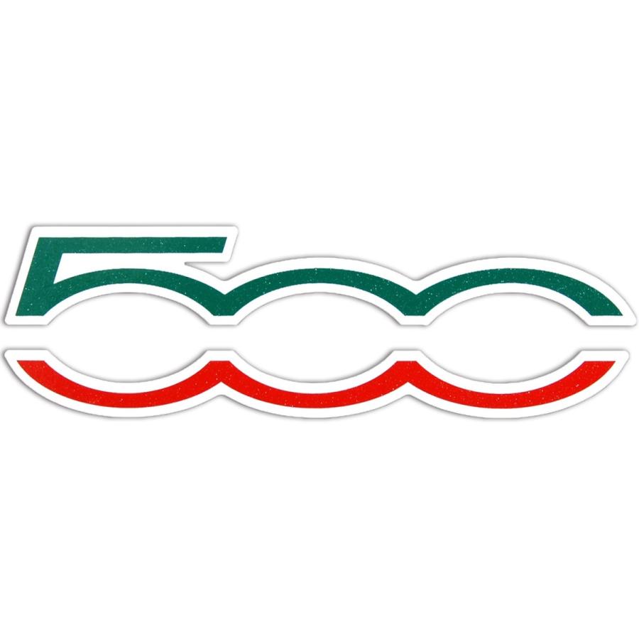 FIAT（フィアット） 500ロゴステッカー(切文字/トリコロール) 15289 