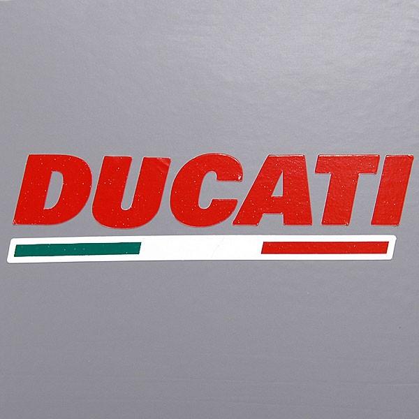 卸直営 ドゥカティ純正 人気ブレゼント ロゴamp;イタリア国旗ステッカー２枚セット 切文字タイプ