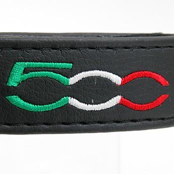 FIAT（フィアット） 500 リアゲート用レザーストラップ (ブラック