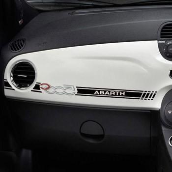 アバルト 500/595/695ダッシュボードストライプステッカー(右ハンドル/ブラック) :17608:イタリア自動車雑貨店ショッピング