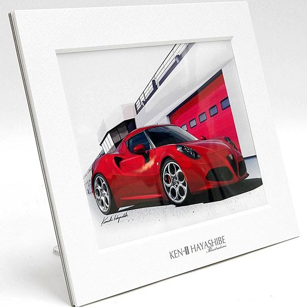 アルファロメオ（ALFA ROMEO） 4C(レッド)イラストレーション by林部