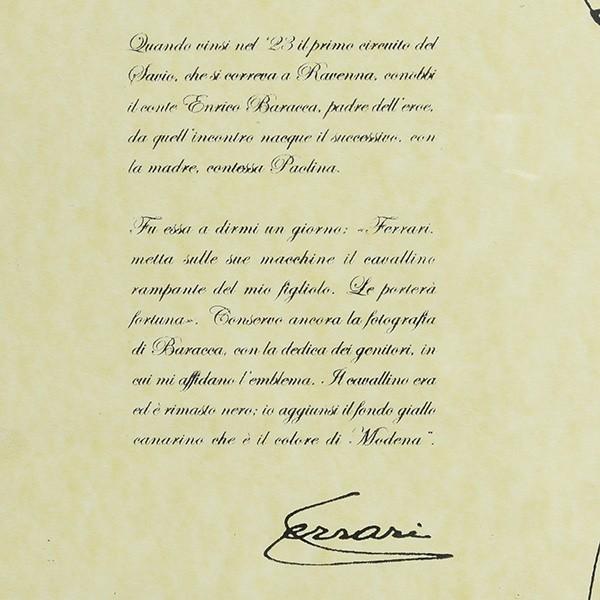 Ferrari（フェラーリ） Cavallino仕様書額装 18466 : イタリア自動車