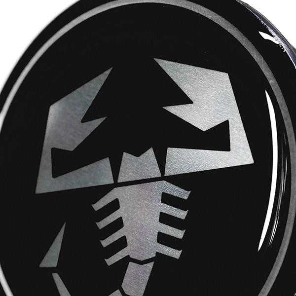 アバルト（ABARTH） ホイールセンターキャップ 48mm(ブラック/シルバー