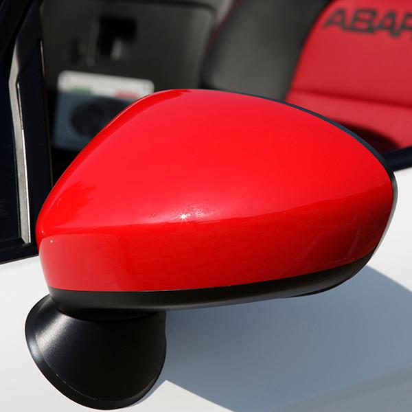 アバルト124スパイダー 純正エアダムカバー ミラーカバー レッド アバルト（ABARTH） アバルト純正 124spiderミラーカバー(レッド