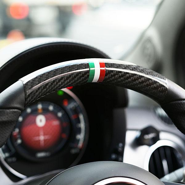 アバルト（ABARTH） 500/595/695リアルカーボンステアリングトップ