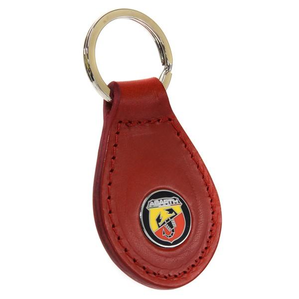 アバルト（ABARTH） Newブラックエンブレム レザーベースキーリング