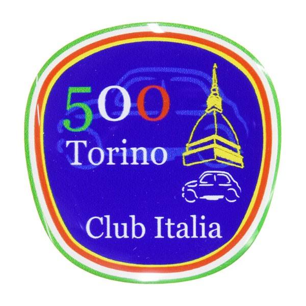 CLUB FIAT 500 TORINO 3Dステッカー　20409｜itazatsu