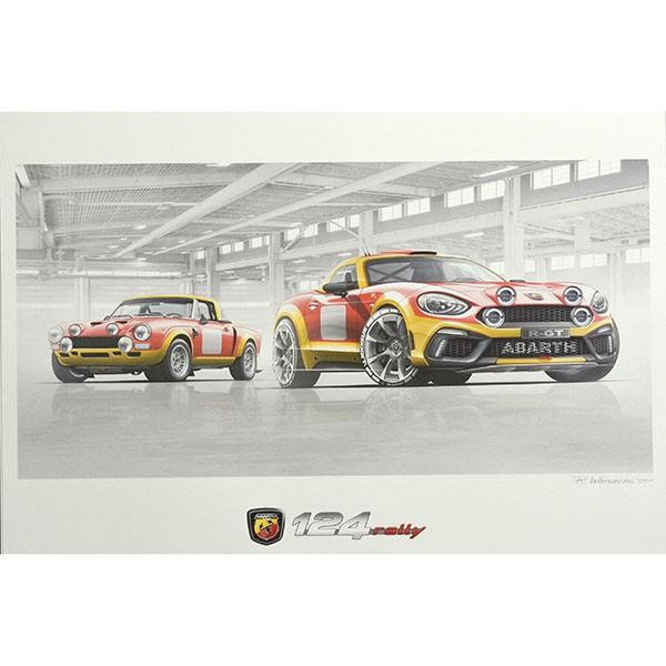 アバルト アバルト純正 124 spiderリトグラフ4点セット 20726 アバルト アバルト純正 124 spiderリトグラフ4点セット 20726