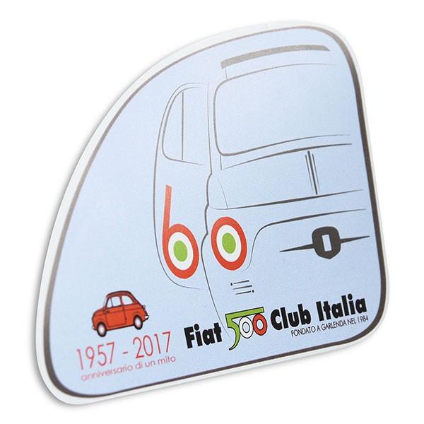 フィアット FIAT 500 CLUB ITALIA FIAT 500 60周年記念ステッカー(リアサイドウィンドウ型)　20753｜itazatsu｜02