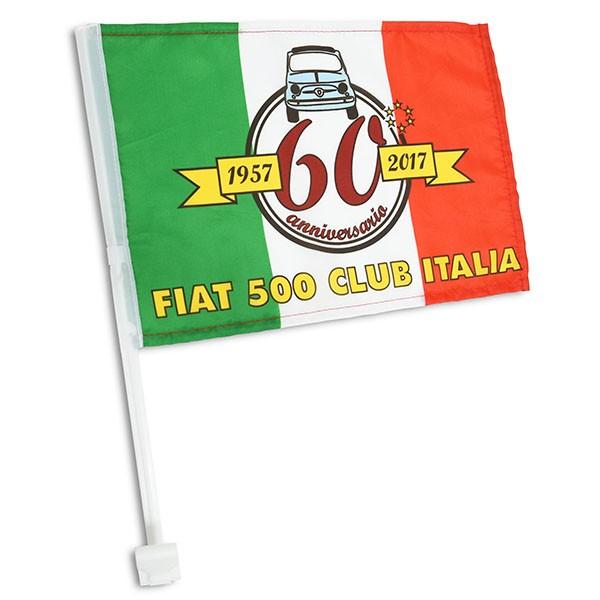 フィアット FIAT 500 CLUB ITALIA FIAT 500 60周年記念ウィンドウフラッグ　20756｜itazatsu