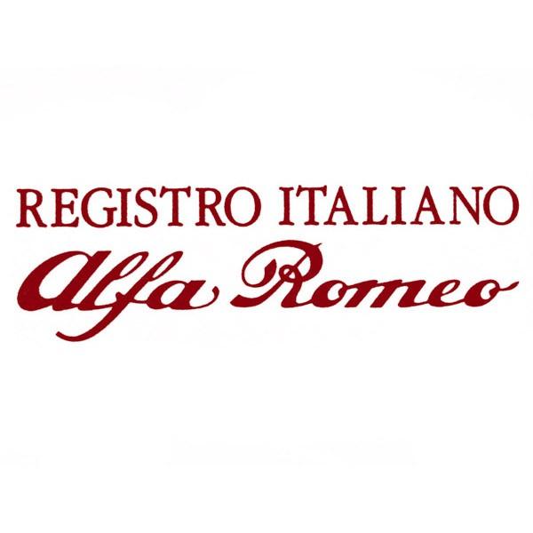 Registro Italiano Alfa Romeoロゴステッカー(切文字タイプ/レッド/Large)　20850｜itazatsu