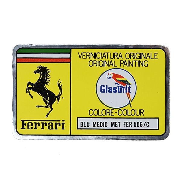 Ferrari（フェラーリ） フェラーリ純正ペイントコードステッカー(BLU