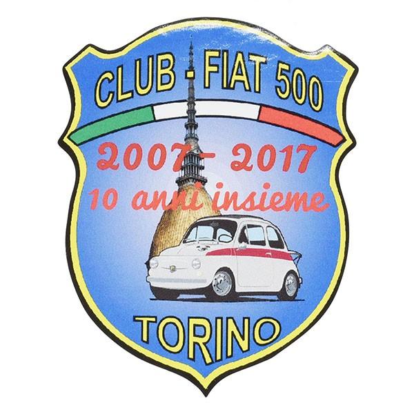 CLUB FIAT 500 TORINO 10周年ステッカー　21184｜itazatsu