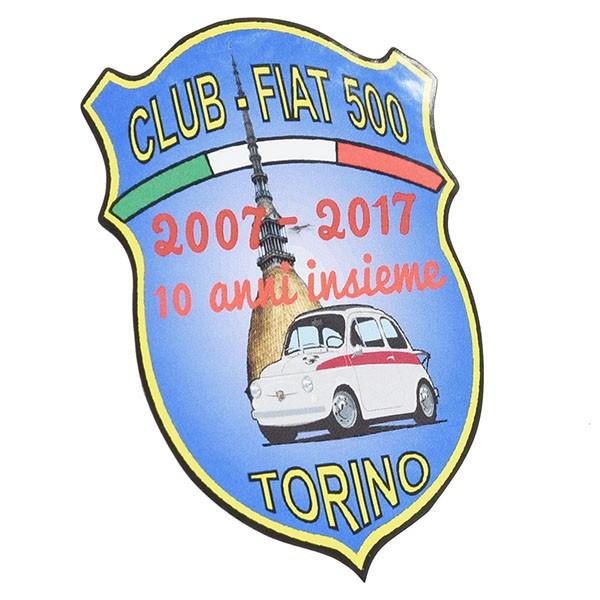 CLUB FIAT 500 TORINO 10周年ステッカー　21184｜itazatsu｜02