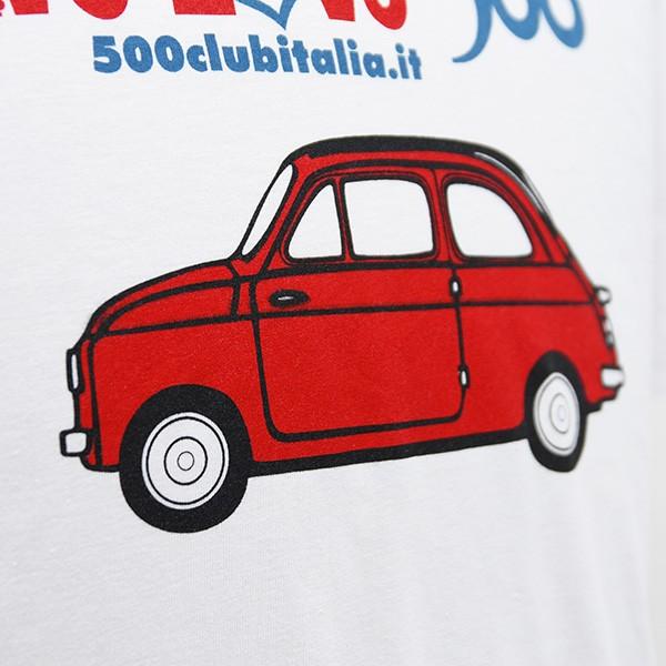 フィアット FIAT 500 CLUB ITALIA We Love 500Tシャツ(ホワイト)　21480｜itazatsu｜06