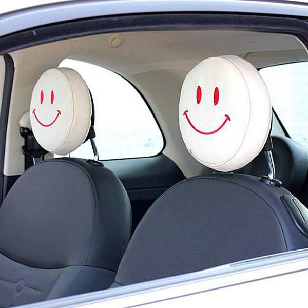 FIAT（フィアット） 500ケミカルレザーヘッドレストカバー (Smile
