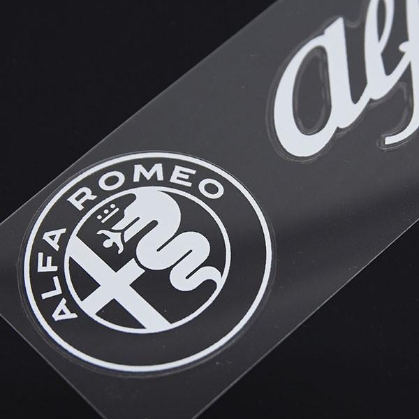 アルファロメオ ロゴ&Newエンブレムステッカー(172mm/ホワイト/クリアベース)　21721｜itazatsu｜03