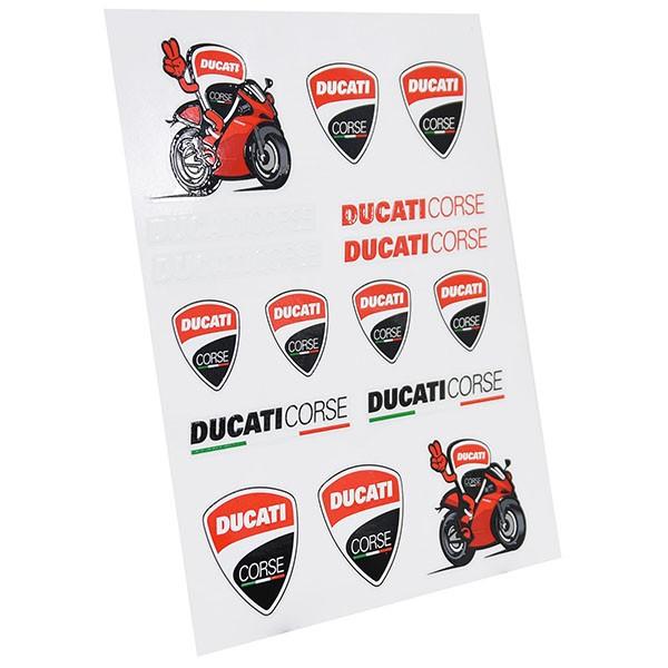 ドゥカティ純正 ステッカーセット-DUCATI CORSE-　21733｜itazatsu｜02