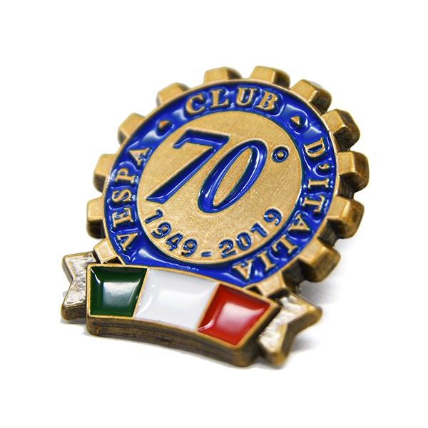ベスパ Vespa Club ITALIA 70周年ピンバッジ 22060 : イタリア自動車