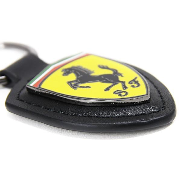 フェラーリ　レザー　デコレーション Ferrari（フェラーリ） フェラーリ純正 SFエンブレムレザーキーリング